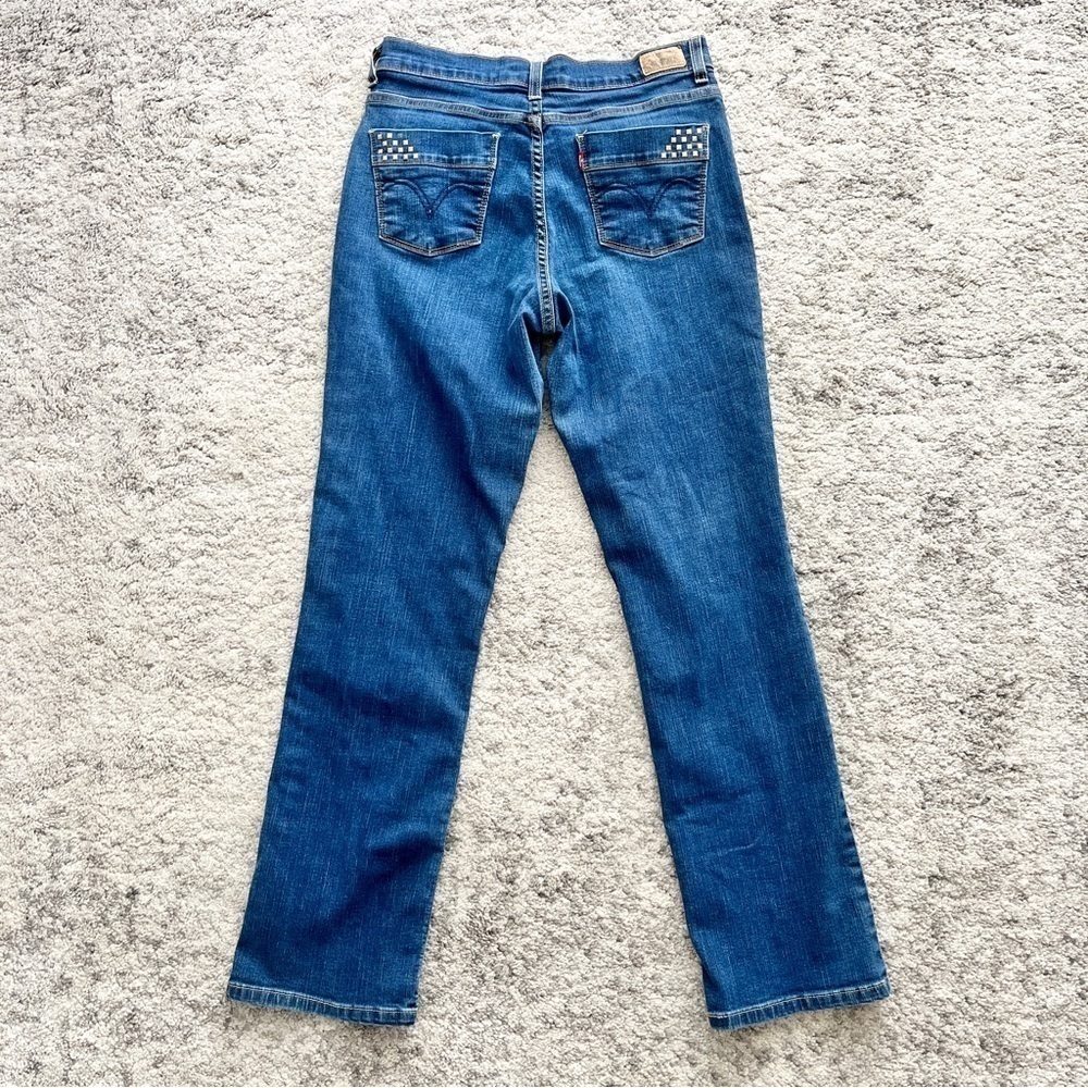 Levi’s 512 Perfect Slimming Jeans Medium Wash w/ Chic Studded Pockets - Size 6M